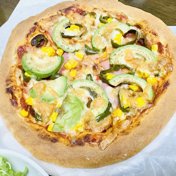 ピザレシピ　アボカドのピザ
